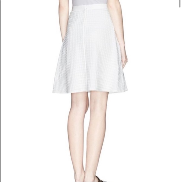 Theory White Textured A-Line Skirt - Picture 8 of 9
